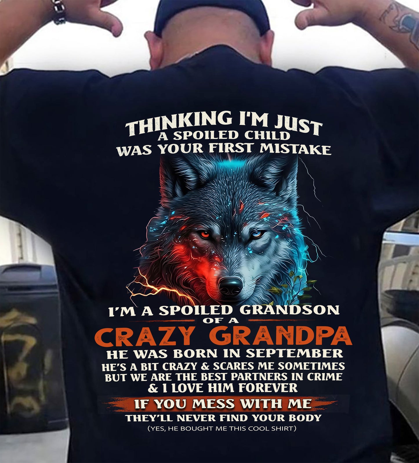 SEPTEMBER - SPOILED GRANDSON - GIFT FROM GRANDPA - KATE09 (SKU26T-01-43-09)