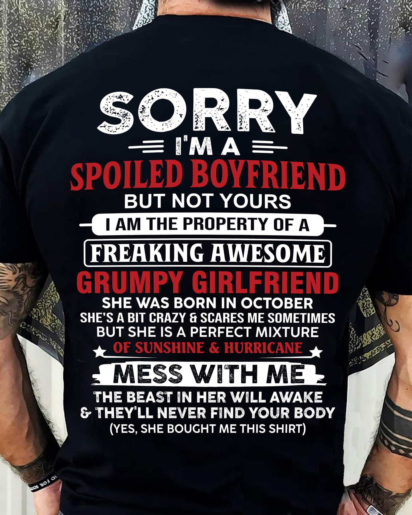 October - Spoiled Boyfriend - Perfect Gift From Girlfriend - KATE10 (SKU11-18-10)