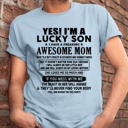 I am Lucky Son - Gift For Son From Mom - KATE00 - (SKU-T1206LMS-00)