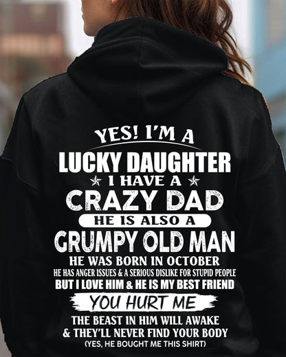 October - Awesome Grumpy Old Dad - Special gift for your daughter From Dad - KATE10 (SKU10-50-10)