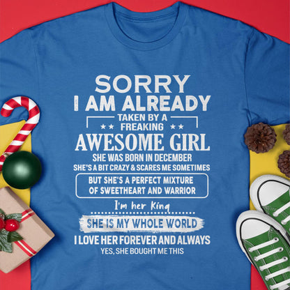 December - Awesome Girl - Perfect Gift For Your Boyfriend, Husband From Wife - KATE12 (SKU04-86MT-12)
