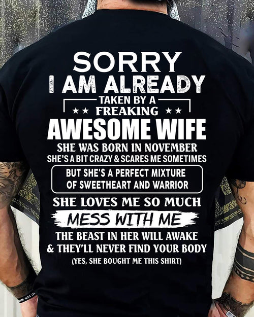 Wife November - Perfect gift for husband From Wife - KATE11 (SKU68-86-11)