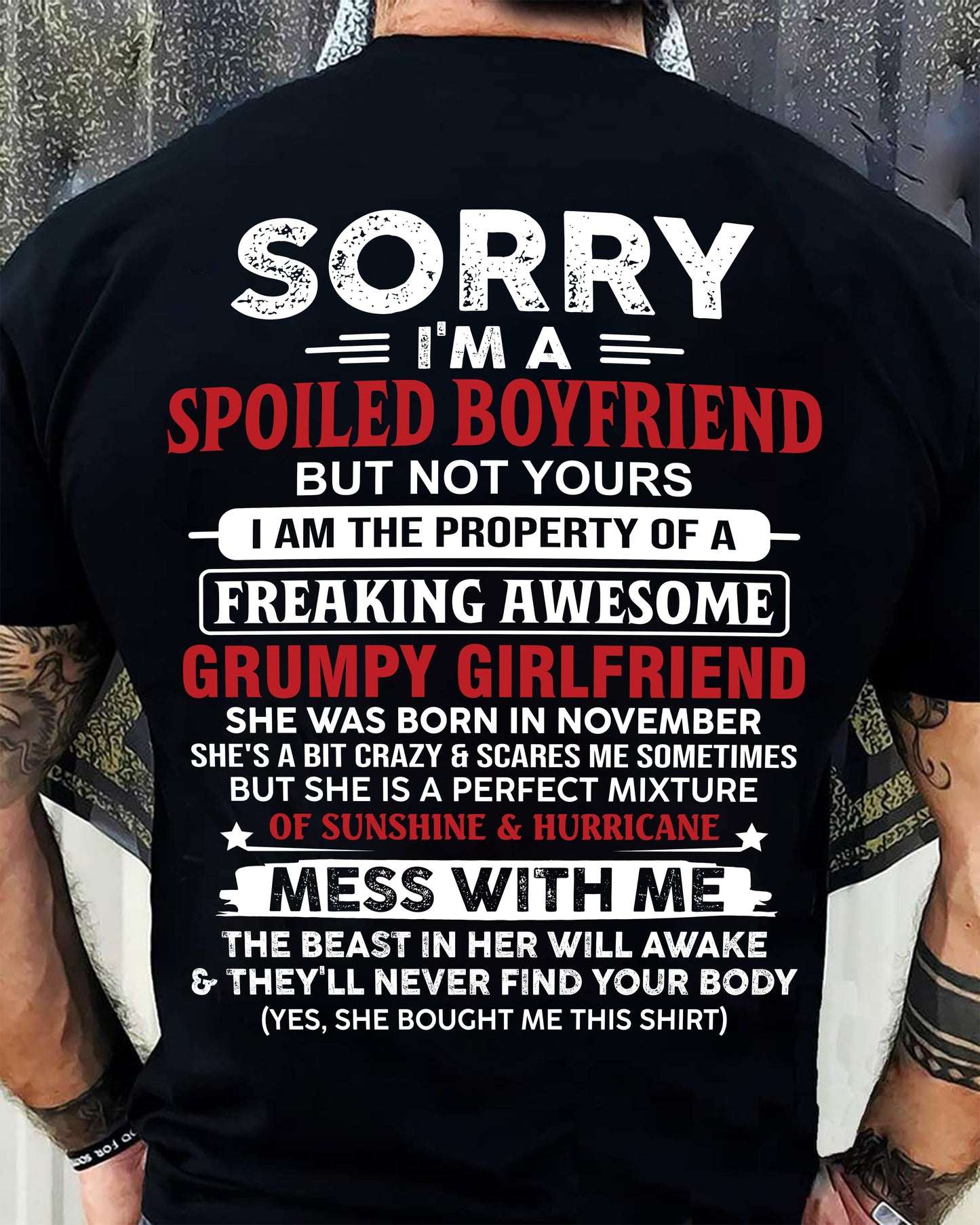 November - Spoiled Boyfriend - Perfect Gift From Girlfriend - KATE11 (SKU11-18-11)