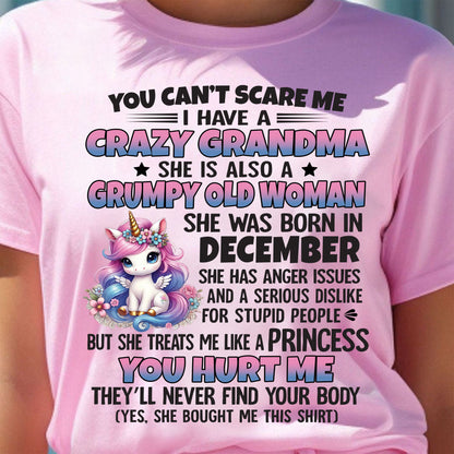 DECEMBER - YOU CAN'T SCARE ME - GIFT FROM GRANDMA - KATE12 (SKU09-106-12)