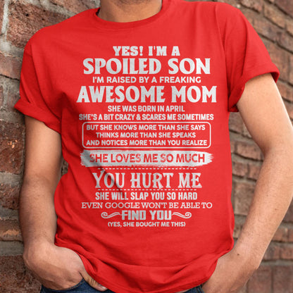 April - Awesome Mom - Perfect Gift For Spoiled Son From Mom - KATE04 (SKU05-47-04)