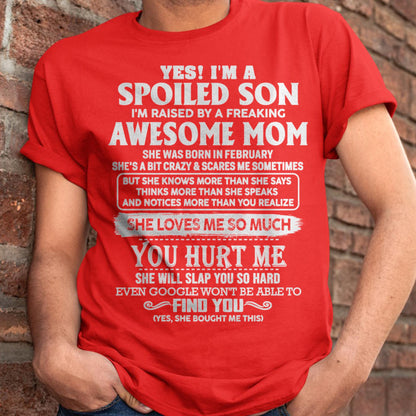 February - Awesome Mom - Perfect Gift For Your Spoiled Son From Mom - KATE02 (SKU05-47-02)