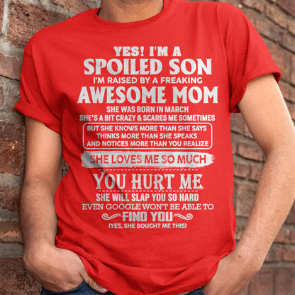 March - Awesome Mom - Perfect Gift For Spoiled Son From Mom - KATE03 (SKU05-47-03)