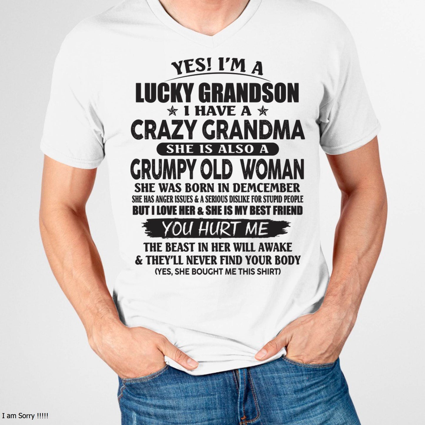 DECEMBER - LUCKY GRANDSON OF CRAZY GRANDMA -  FROM GRANDMA - KATE12 (SKU10-173-12)