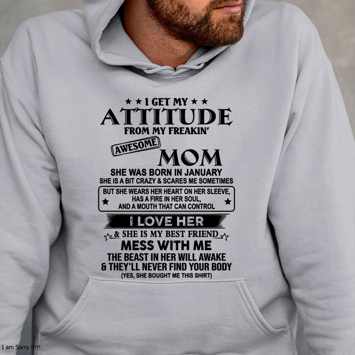JANUARY - AWESOME MOM - PERFECT GIFT FOR YOUR MOM - (SKU2606-125-01)