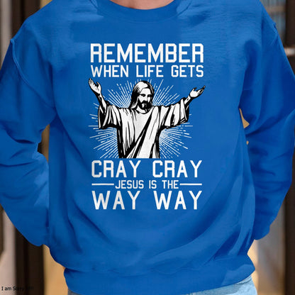 Jesus Is The Way Christmas Funny Faith Religious Christian T-Shirt - Christmas Unisex T-Shirt/Hoodie/Sweatshirt - HNDS00
