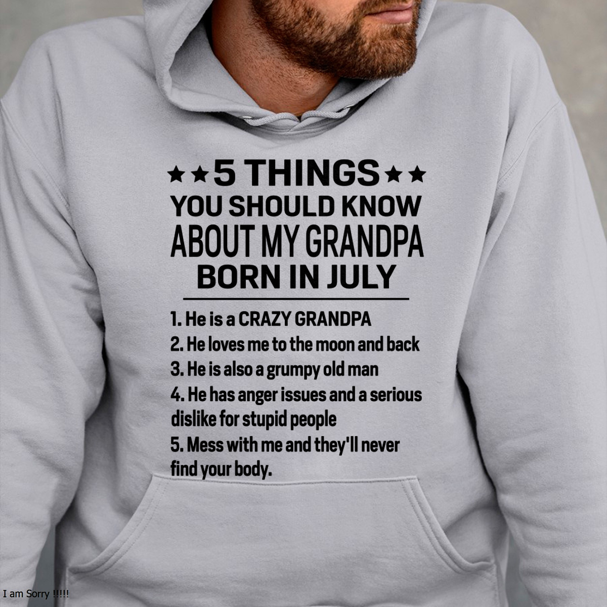 JULY – 5 Things You Should Know About My Grandpa Born In July – From Grandma To Grandson – Funny Family Birthday Gift – Grandpa Shirt (SKU2603-144-07)
