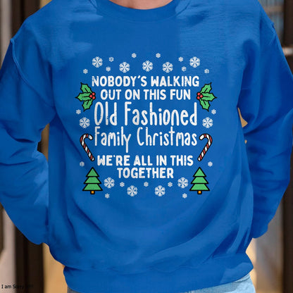 Old Fashioned Family Christmas Ugly Xmas Men Women Kids T-Shirt - Christmas Unisex T-Shirt/Hoodie/Sweatshirt - HNDS00