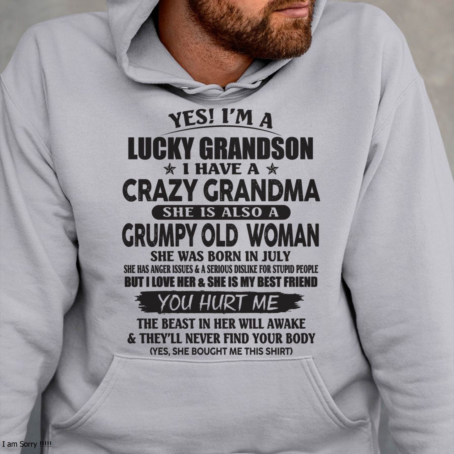 JULY - LUCKY GRANDSON OF CRAZY GRANDMA -  FROM GRANDMA - KATE07 (SKU10-173-07)