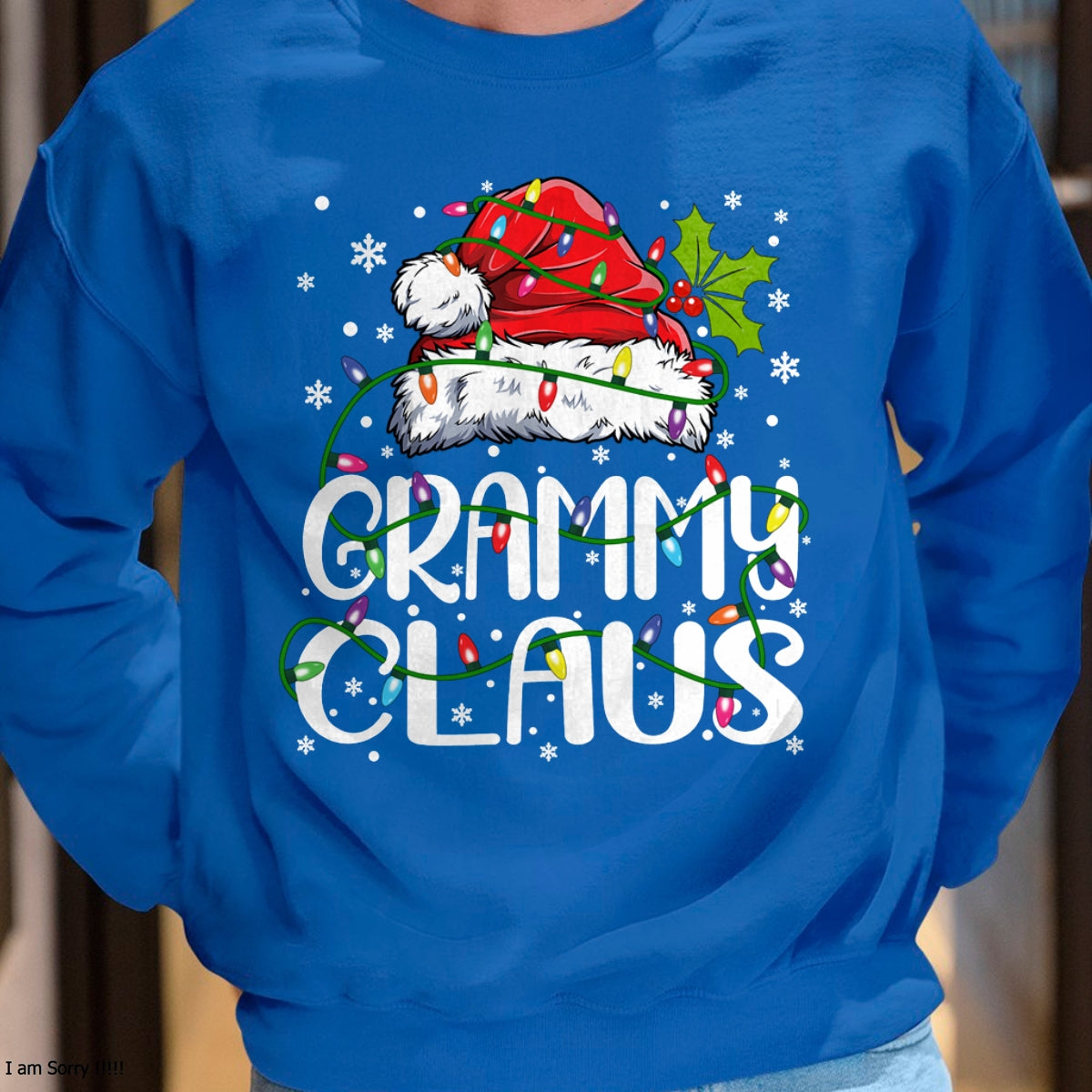 Grammy Claus Shirt Christmas Lights Pajama Family Matching Long Sleeve T-Shirt - Christmas Unisex T-Shirt/Hoodie/Sweatshirt - HNDS00