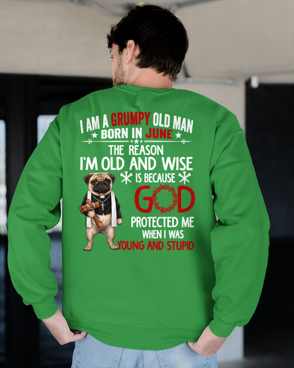 JUNE – Grumpy Old Man Born In June Shirt – Funny Dad Grandpa Husband Birthday Idea (SKU2604-209-06)