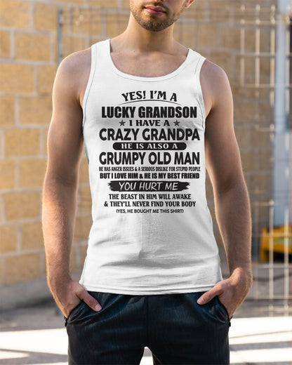 LUCKY GRANDSON OF CRAZY GRANDPA -  PERFECT GIFT FROM GRANDPA - KATE00 (SKU12-145-00)