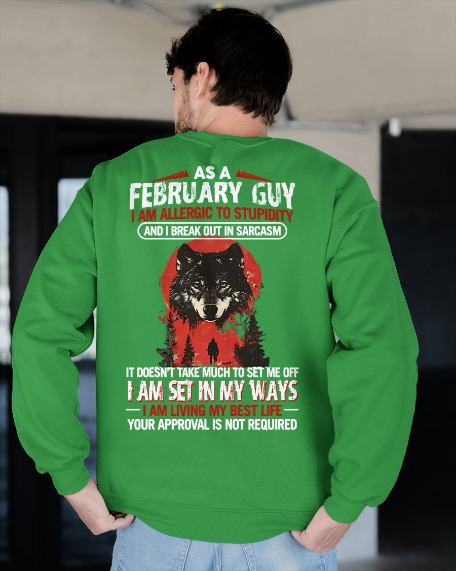FEBRUARY – Grumpy Old Man Sarcasm Shirt – Funny Birthday Gift for Men (SKU2604-115-02)
