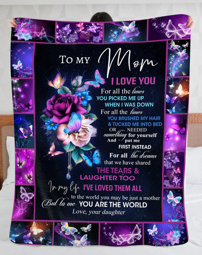 To My Mom Blanket From Daughter