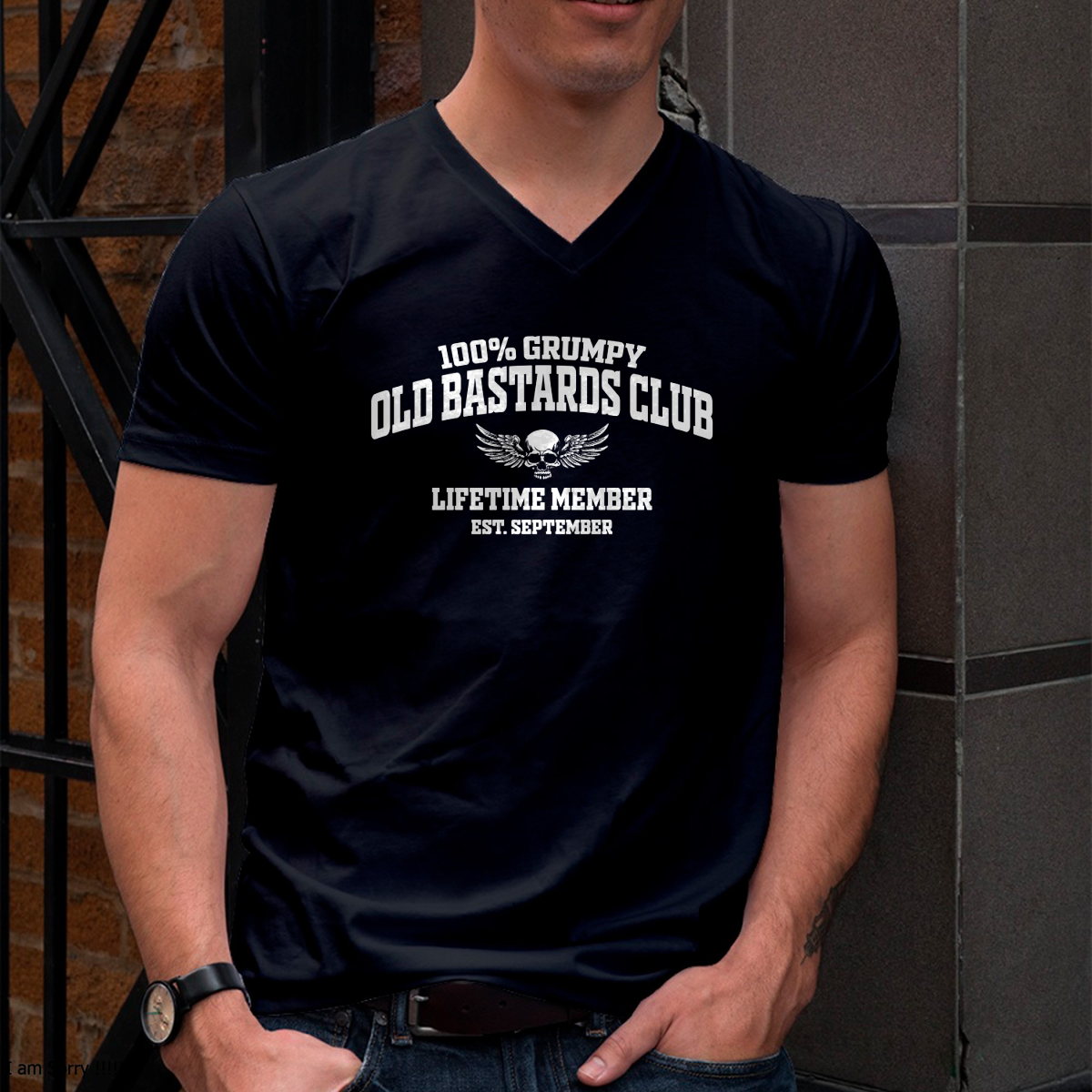 SEPTEMBER MAN SHIRT – 100% Grumpy Old Bastards Club Lifetime Member – Funny Birthday Gift For Men (SKU2605-240-09)