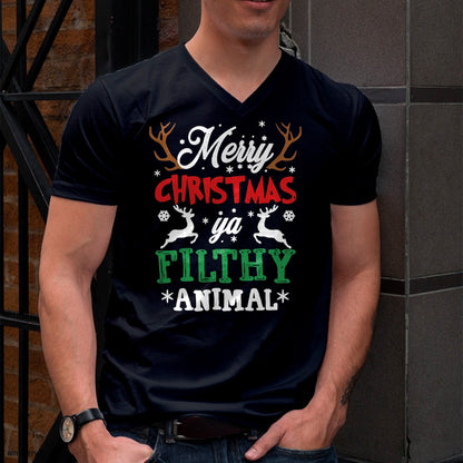 Merry Christmas Animal Filthy Ya Xmas Pajama T-Shirt - Christmas Unisex T-Shirt/Hoodie/Sweatshirt - HNDS00
