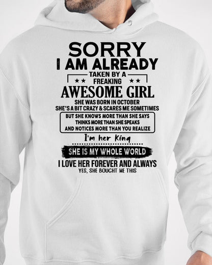 October - Awesome Girl born in October - Special gift for your boyfriend - From Wife KATE10 (SKU.AT16)