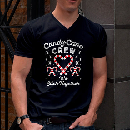 Christmas Candy Cane Heart Holiday Family Matching Pajama PJ T-Shirt - Christmas Unisex T-Shirt/Hoodie/Sweatshirt - HNDS00