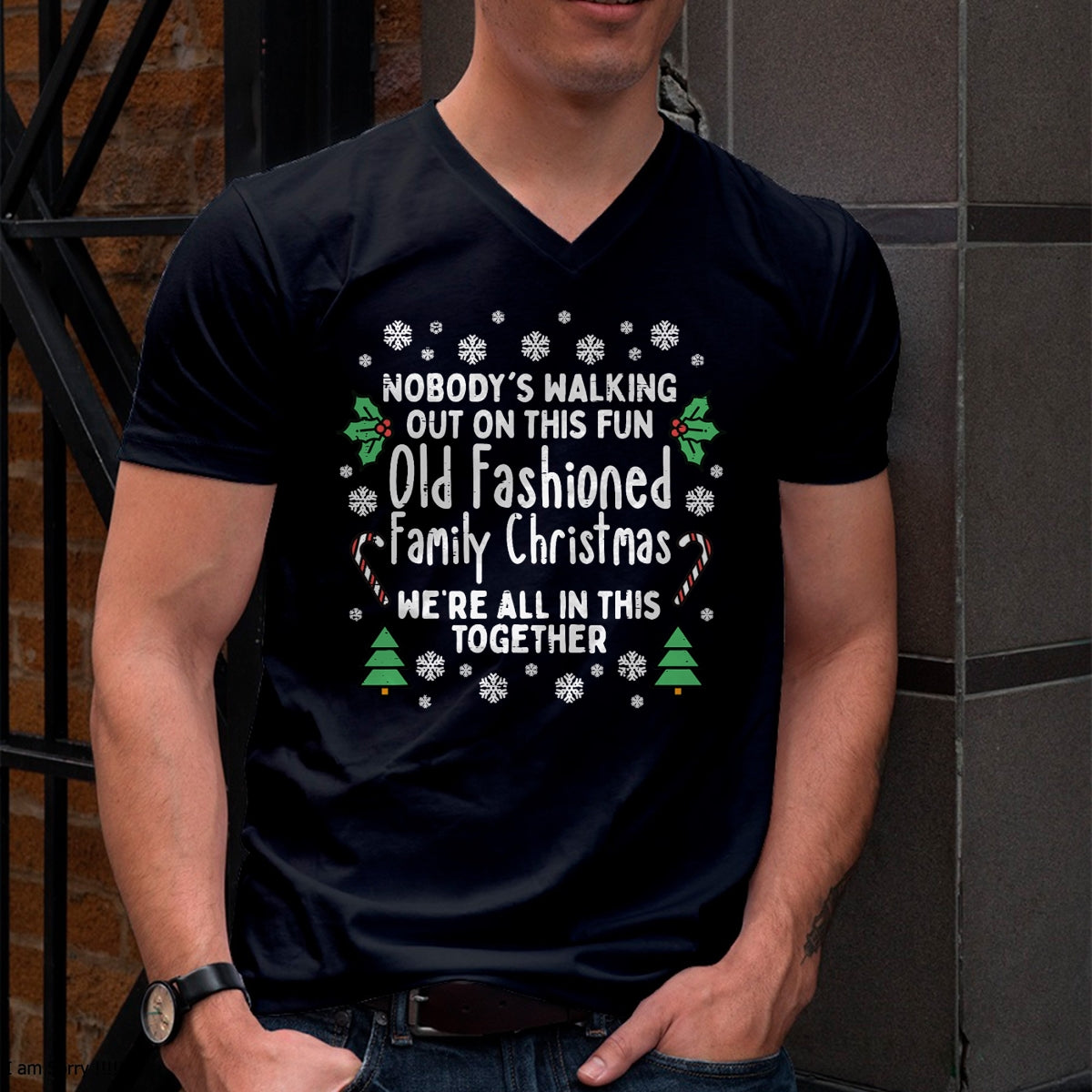 Old Fashioned Family Christmas Ugly Xmas Men Women Kids T-Shirt - Christmas Unisex T-Shirt/Hoodie/Sweatshirt - HNDS00