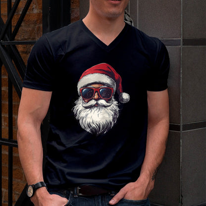 Cool Santa Claus Face Retro Sunglasses Christmas Men Boys T-Shirt - Christmas Unisex T-Shirt/Hoodie/Sweatshirt - HNDS00