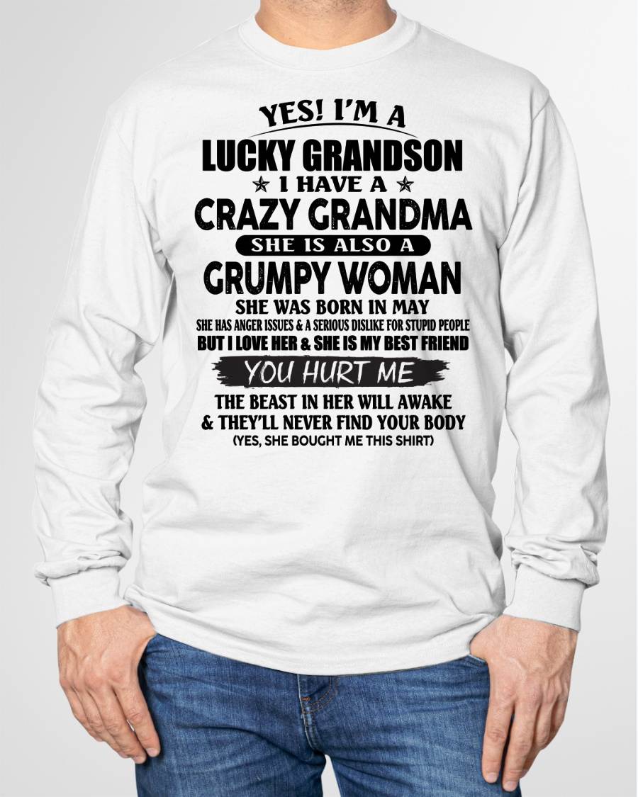 MAY - LUCKY GRANDSON OF CRAZY GRANDMA -  PERFECT GIFT FROM GRANDMA - KATE05 (SKU12-113-05)