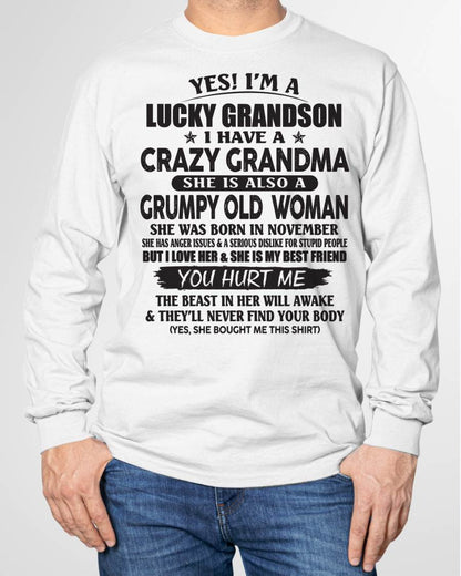 NOVEMBER - LUCKY GRANDSON OF CRAZY GRANDMA -  FROM GRANDMA - KATE11 (SKU10-173-11)