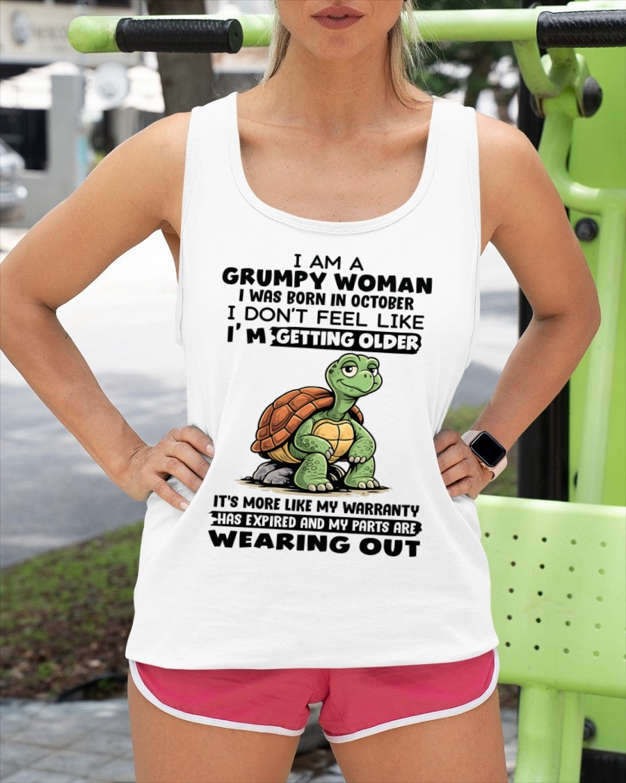 KATE10 - Funny Grumpy Woman Shirt Born in October – Birthday Gift Idea - FMA (SKU2602-178-10)