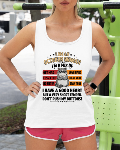 OCTOBER WOMAN SHIRT – Mix Personality No Filter – Birthday Gift (SKU2604-277-10)