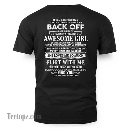 November – Awesome Girlfriend Born In November – Special gift for your Boyfriend – From Wife KATE11 (SKU06-25-11)
