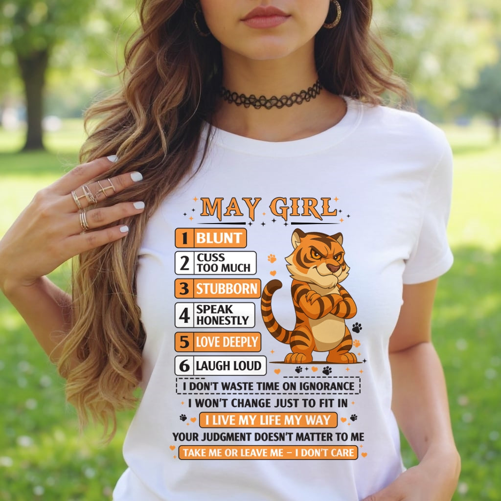 "I AM A MAY GIRL" - Birthday Gift For May Girls - FMA KATE05 (SKU2602-219-05)