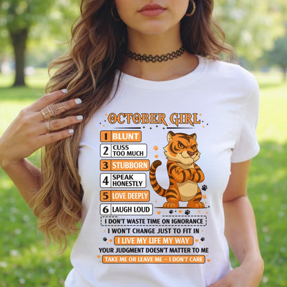 "I AM A OCTOBER GIRL" - Birthday Gift For October Girls - FMA KATE10 (SKU2602-219-10)