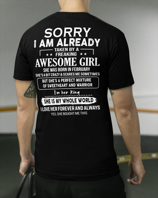 February - Awesome girl - Perfect gift for your boyfriend - (SKU04-86-02) - From Wife KATE02