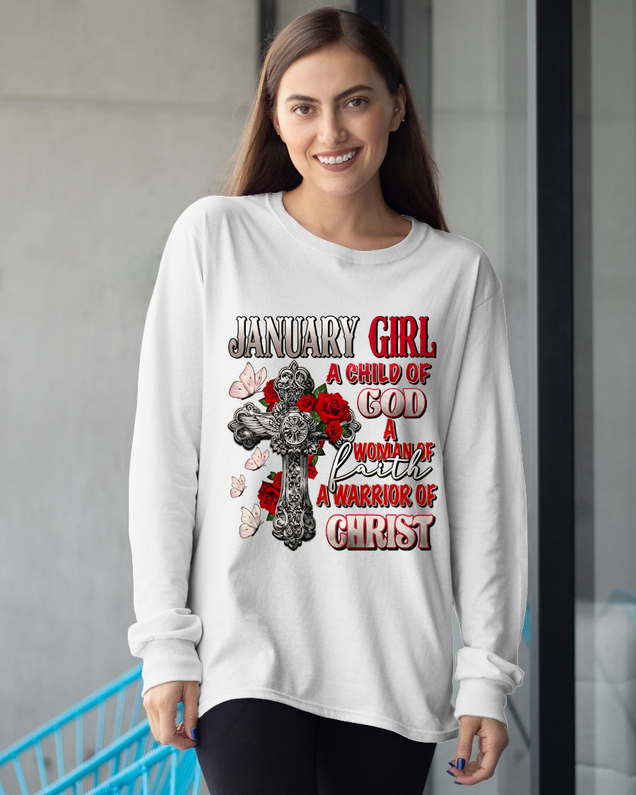 JANUARY –  Girl Child Of God Shirt – Faith Gift for Women (SKU2604-185-01)