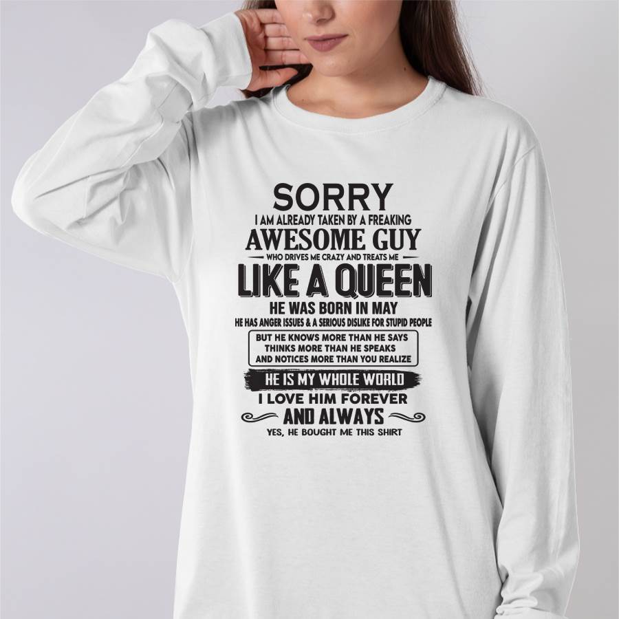 May - Sorry I am already taken by a freaking awesome guy - Gift for Wife From Husband - KATE05 (SKU08-25-05)