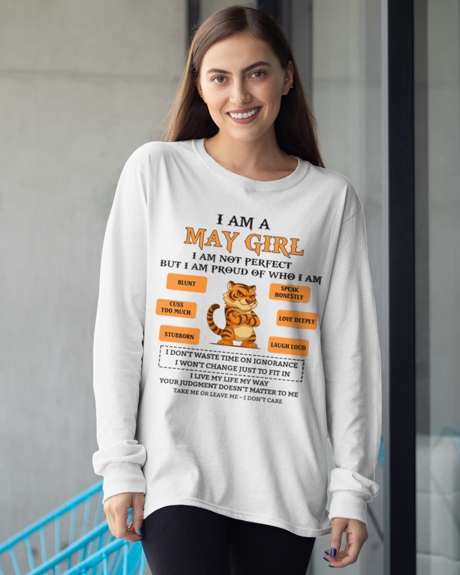 "I AM A MAY GIRL" - Birthday Gift For May Girls - FMA KATE05 (SKU26T-01-62-05)