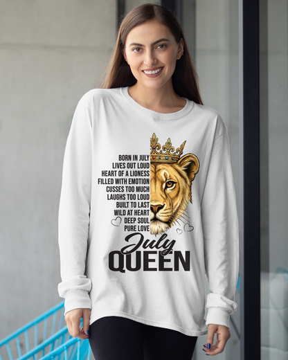 JULY – June Queen – Born In June – Living Legend Wild At Heart Very Rare – Birthday Gift – Women Shirt (SKU2603-27-07)