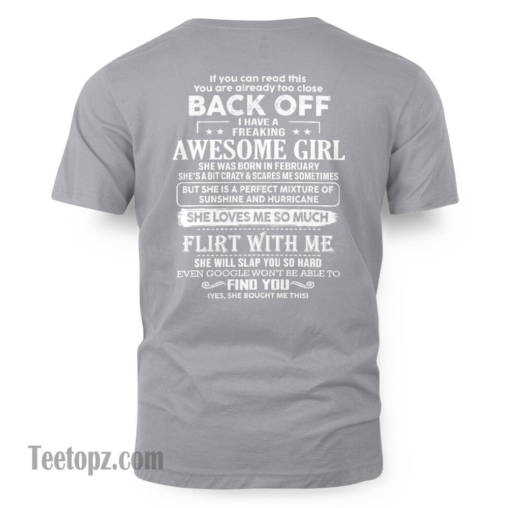 February – Awesome Girlfriend Born In February – Special gift for your Boyfriend – From Wife KATE02 (SKU06-17-02)