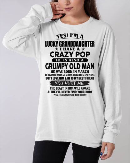 MARCH - LUCKY GRANDDAUGHTER OF CRAZY POP - PERFECT GIFT FOR YOUR GRANDDAUGHTER FROM POP - KATE03 (SKU12-39-03)