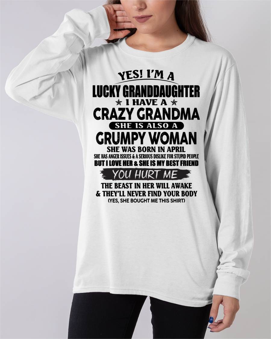APRIL - LUCKY GRANDDAUGHTER OF CRAZY GRANDMA - PERFECT GIFT FROM GRANDMA - KATE04 (SKU12-146-04)
