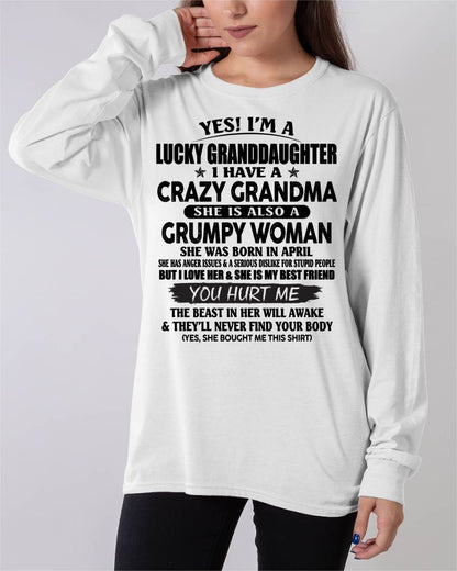 APRIL - LUCKY GRANDDAUGHTER OF CRAZY GRANDMA - PERFECT GIFT FROM GRANDMA - KATE04 (SKU12-146-04)