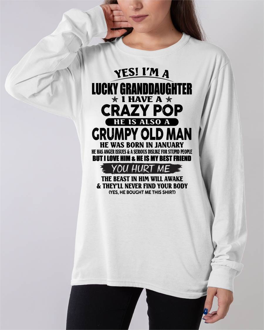 JANUARY - LUCKY GRANDDAUGHTER OF CRAZY POP - PERFECT GIFT FOR YOUR GRANDDAUGHTER FROM POP - KATE01 (SKU12-39-01)