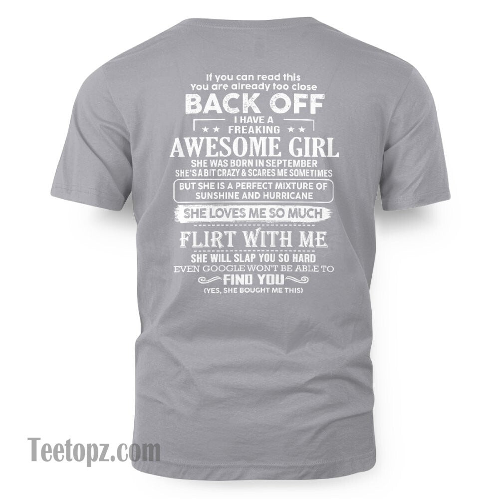 September – Awesome Girlfriend Born In September – Special gift for your Boyfriend – From Wife KATE09 (SKU06-17-09)