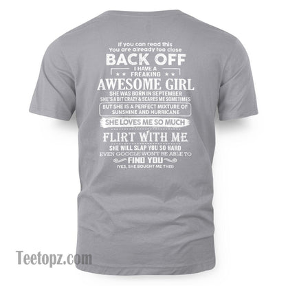 September – Awesome Girlfriend Born In September – Special gift for your Boyfriend – From Wife KATE09 (SKU06-17-09)