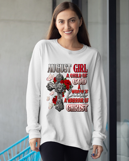 AUGUST – Girl Child Of God Shirt – Faith Gift for Women (SKU2604-185-08)