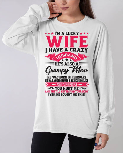 FEBRUARY - TO MY WIFE - I'M A LUCKY WIFE - GIFT FROM HUSBAND - KATE02 (SKU10-136-02)