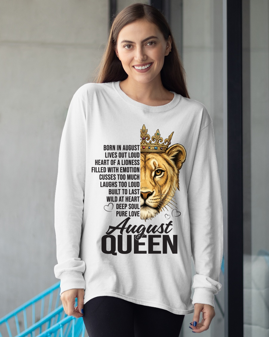 AUGUST – August Queen – Born In August – Living Legend Wild At Heart Very Rare – Birthday Gift – Women Shirt (SKU2603-27-08)
